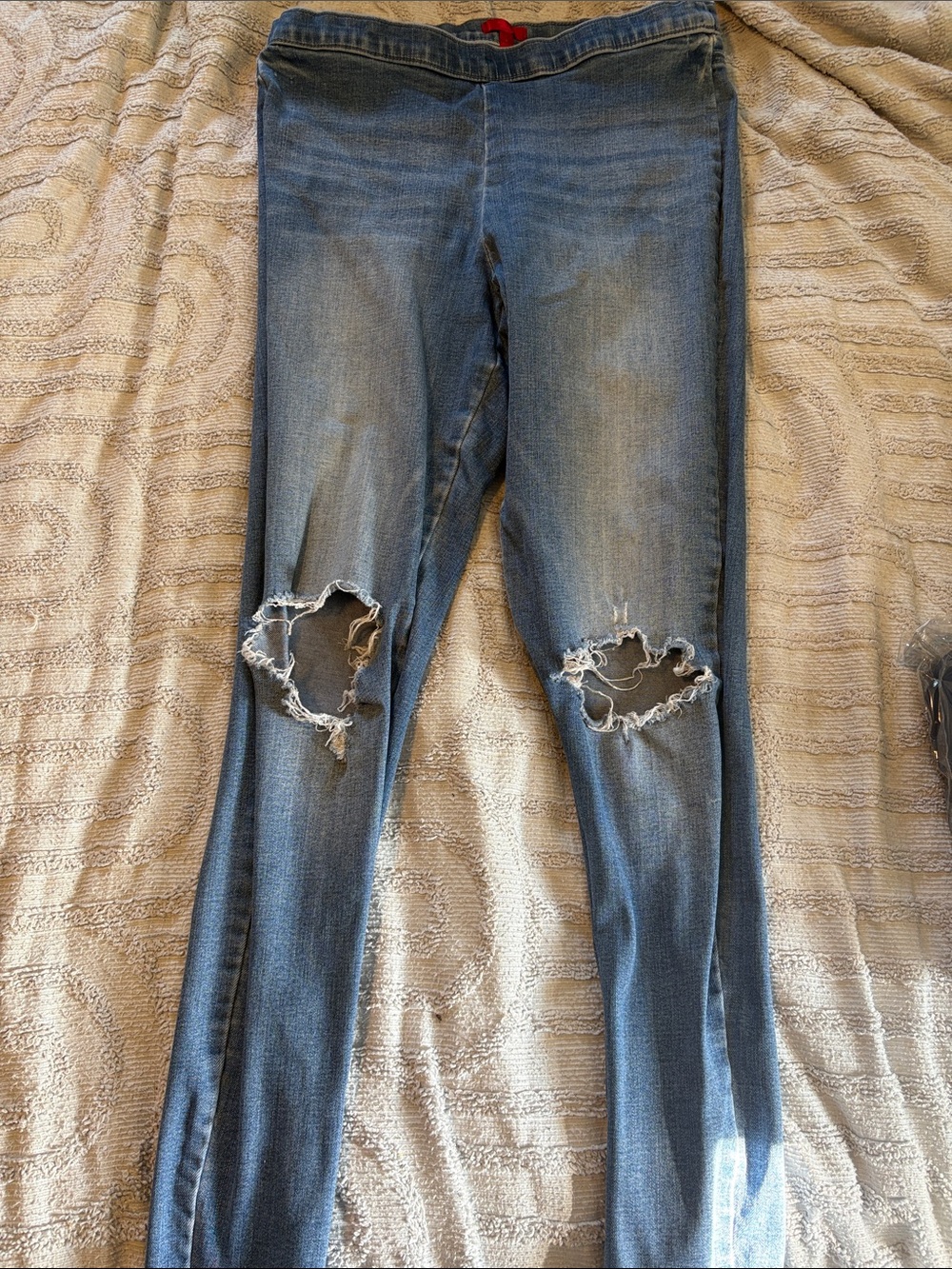 Jennifer Lopez Light Blue Distressed Skinny Jeans